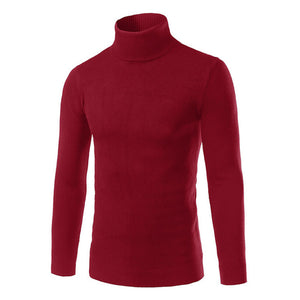 2020 New Autumn and Winter Men's Sweater Men's Turtleneck Solid Color Casual Slim Sweater Men's Brand Pullovers