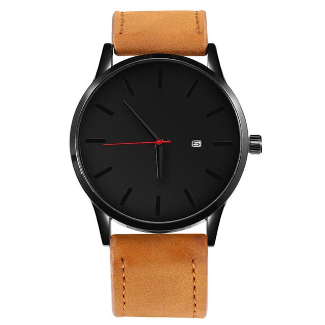2020 Men Quartz Watch Relogio Masculino Military Sport Wristwatch Leather Strap Mens Reloj Complete Calendar Watches Homme Saati
