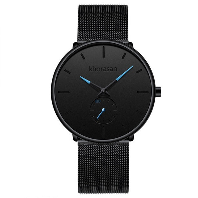 relogio masculino Men's Fashion Casual Watches Minimalist Men Business Clock Male Stainless Steel Mesh Belt Simple Quartz Watch
