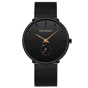 relogio masculino Men's Fashion Casual Watches Minimalist Men Business Clock Male Stainless Steel Mesh Belt Simple Quartz Watch