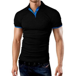 Mens Polo Shirt 2020 New Summer Short Sleeve Turn-over Collar Slim Tops Casual Breathable Solid Color Business Shirt fitness