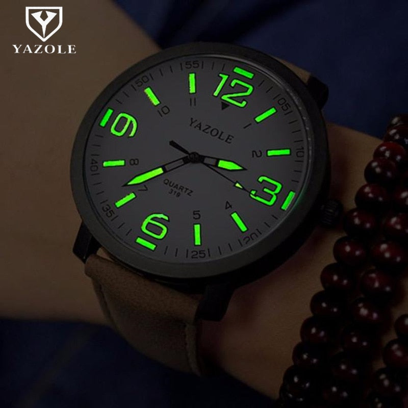 Watch Men YAZOLE Brand Luxury Fashion Sports Watches Luminous Male Clock Quartz Watch Hour Montre Drop Ships relogio masculino