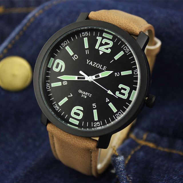 Watch Men YAZOLE Brand Luxury Fashion Sports Watches Luminous Male Clock Quartz Watch Hour Montre Drop Ships relogio masculino