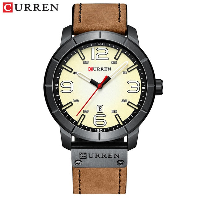 Men Watch 2020 CURREN Men's Quartz Wristwatches Male Clock Top Brand Luxury Reloj Hombres Leather Wrist Watches with Calendar