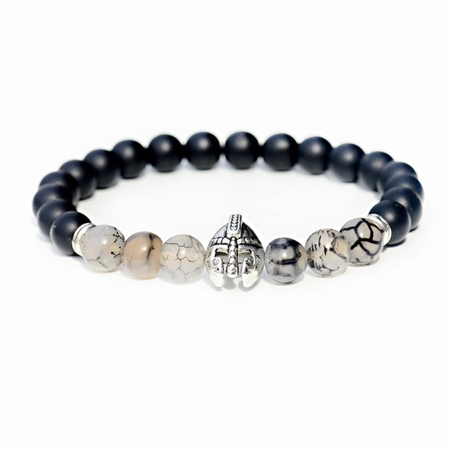 Fashion Buddhism Yoga Balance Bracelet Men Bileklik Black Matte Natural Stone Beads Bracelet For Women Braclet Jewelry AB216
